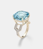 Mateo 14kt gold ring with topaz and diamonds