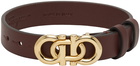 Salvatore Ferragamo Brown Gancini Braclet