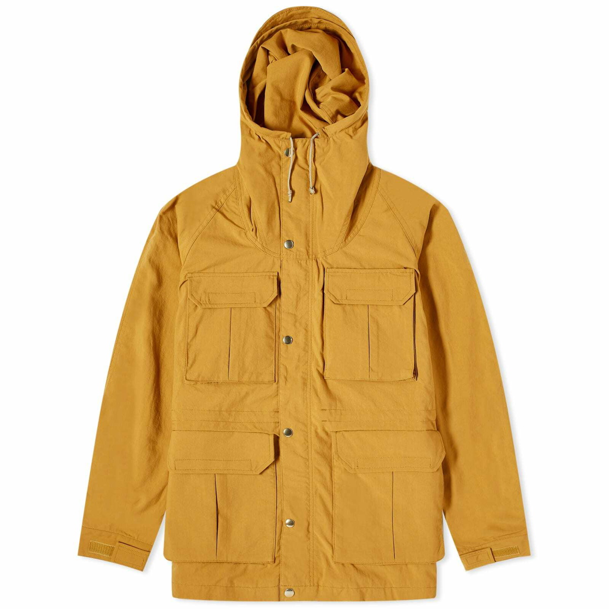Beams Plus Men's Nylon Mountain Parka Jacket in Mustard