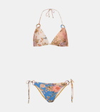 Zimmermann August printed triangle bikini