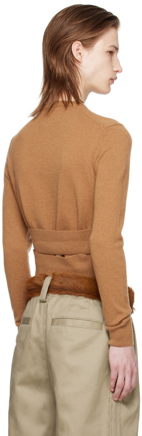 Meryll Rogge Tan Wrap Cardigan