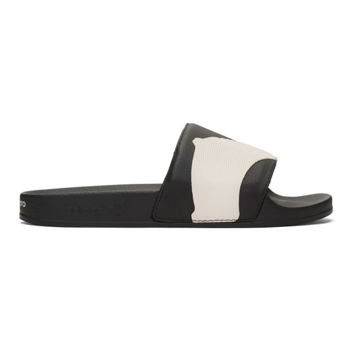 Photo: Y-3 Black and White Adilette Sandals