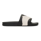 Y-3 Black and White Adilette Sandals