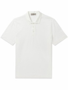 Canali - Slim-Fit Cotton-Piqué Polo Shirt - White