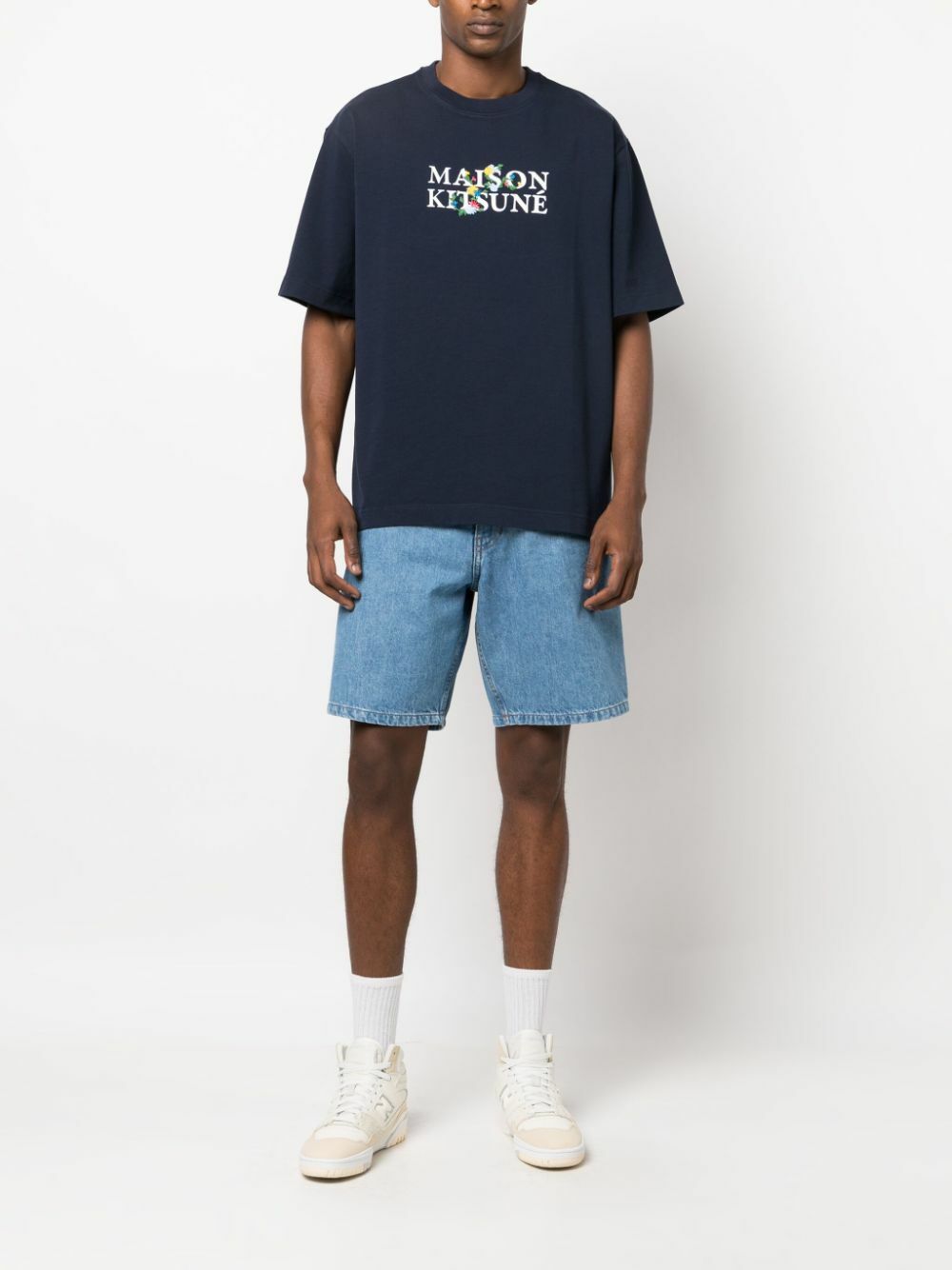 MAISON KITSUNE' - Logo Cotton Oversized T-shirt