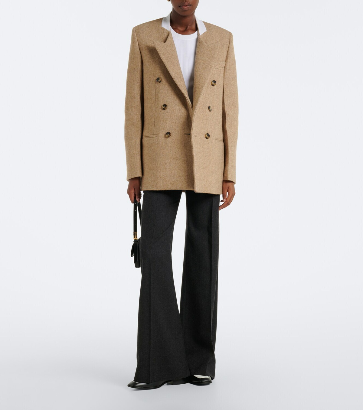 Victoria Beckham Double-breasted wool-blend blazer
