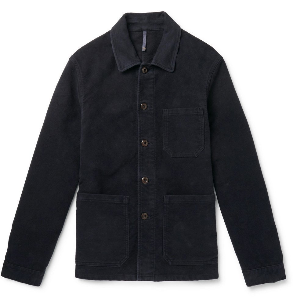 Incotex - Cotton-Moleskin Shirt Jacket - Men - Navy Incotex