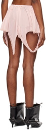 ALL-IN Pink Lace Miniskirt