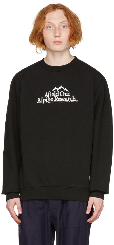 Photo: Afield Out Black Cotton Sweatshirt
