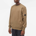 C.P. Company Men's Arm Lens Crew Sweat in Butternut