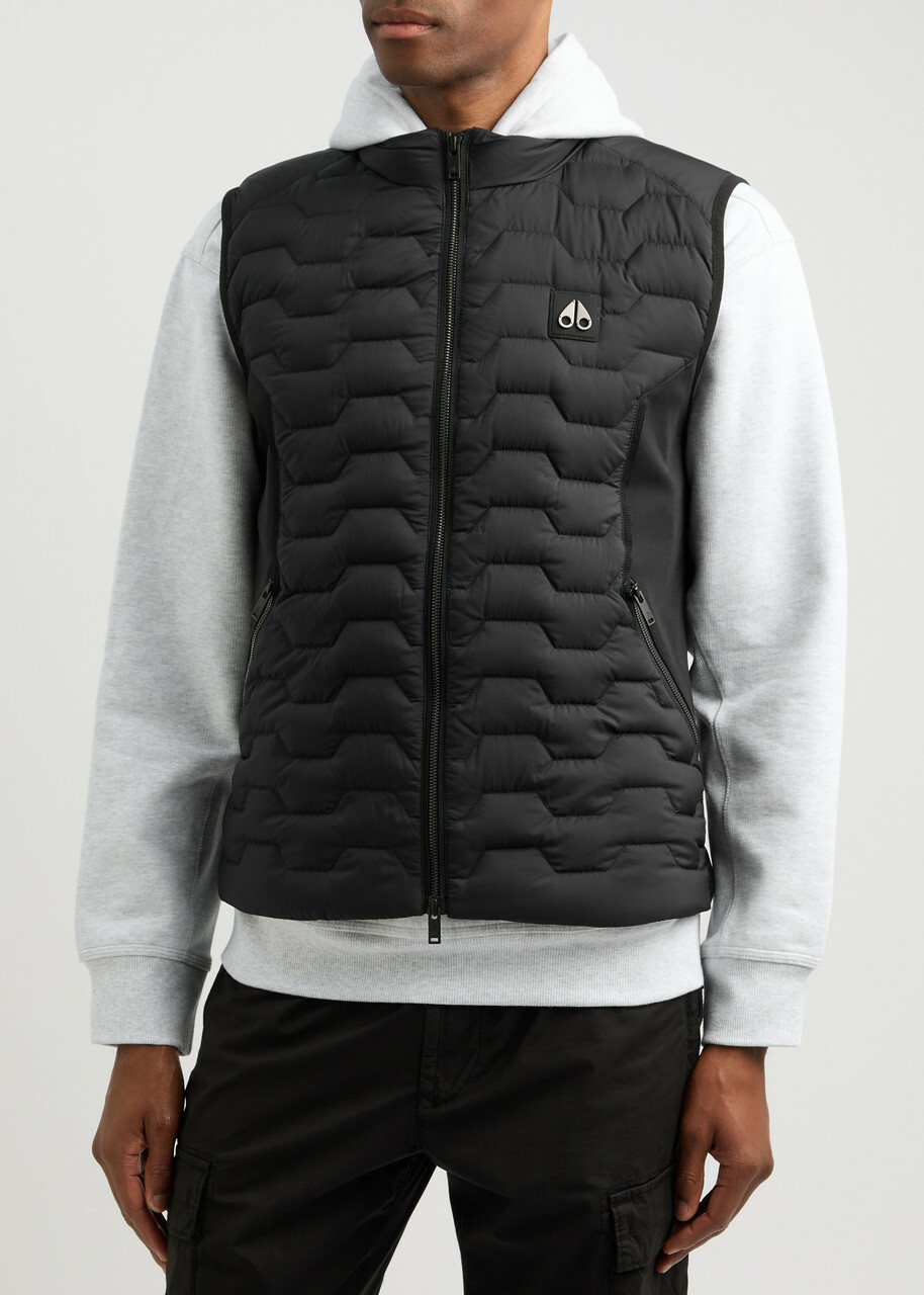 Moose Knuckles Granite Quilted Nylon Gilet Black