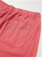 Armor Lux - Straight-Leg Logo-Appliquéd Cotton-Blend Drawstring Shorts - Red