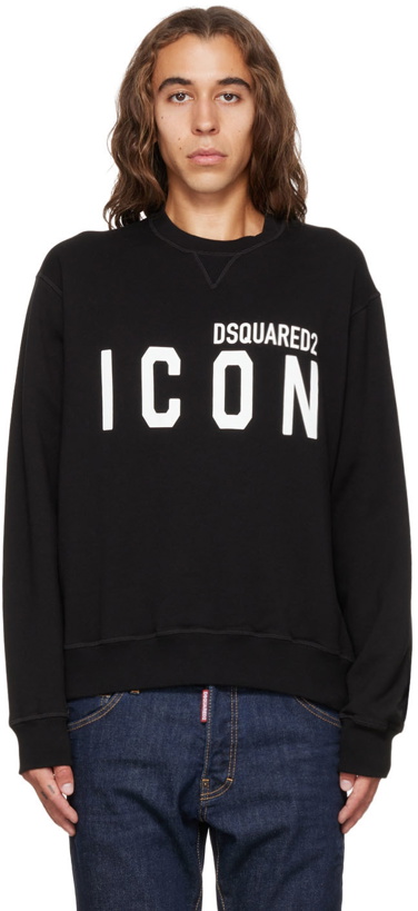 Photo: Dsquared2 Black Icon Cool Sweatshirt