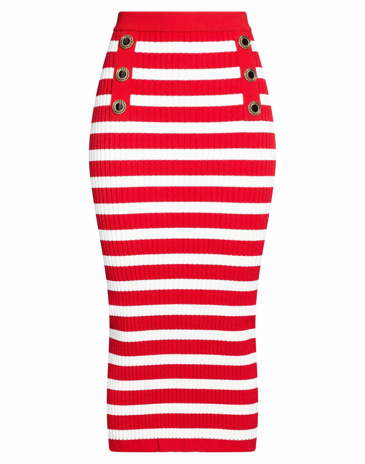 Balmain Womens Midi skirt in Red