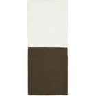 MM6 Maison Margiela White & Khaki 'Trompe L'oeil' Collar