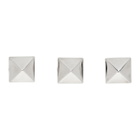 Bunney Silver Pyramid Stud Set