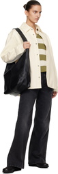 AMI Paris Black Cotton Flare-Fit Jeans