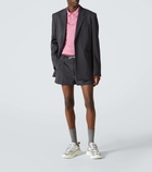 Gucci Logo pleated wool shorts