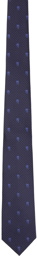 Alexander McQueen Navy Pin Dot Tie