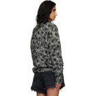 R13 Gray Printed Boyfriend Sweater