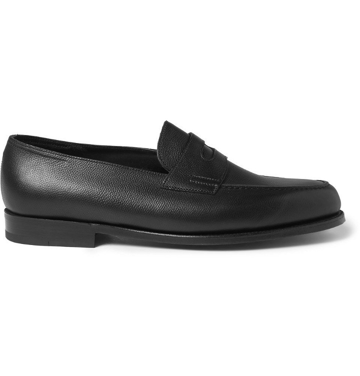 Photo: John Lobb - Grained-Leather Penny Loafers - Black