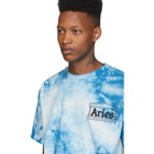 Aries Blue Tie-Dye Temple T-Shirt