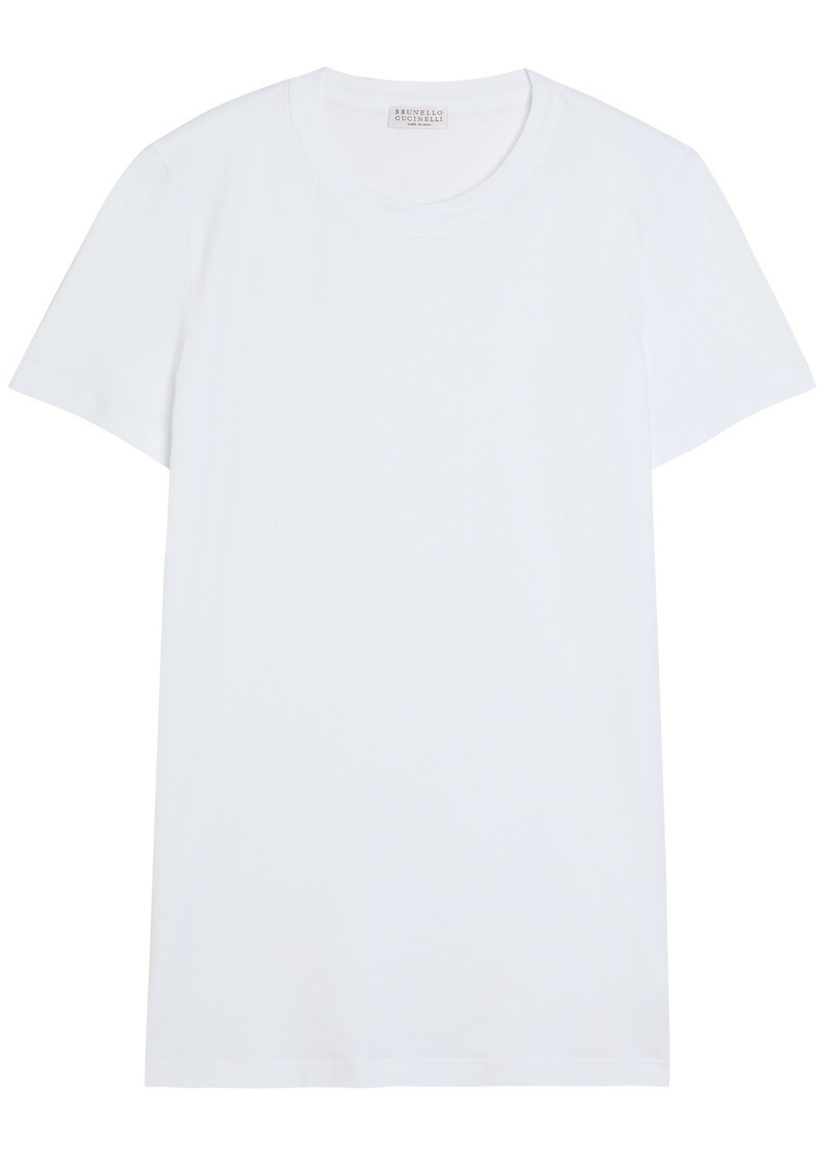 Brunello Cucinelli Crew-neck Stretch-cotton T-shirt White