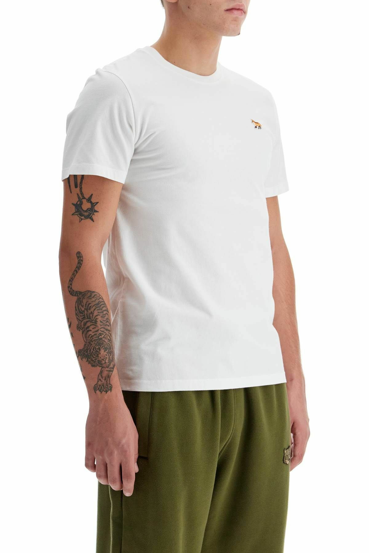 MAISON KITSUNE baby fox patch t-shirt White Maison Kitsune