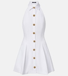 Balmain Pleated cotton poplin minidress