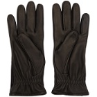Prada Black Lambskin Logo Gloves