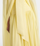 Là Fuori Draped cape and gown set