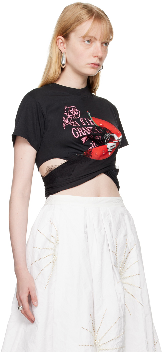 Conner Ives Black Kylie T-Shirt