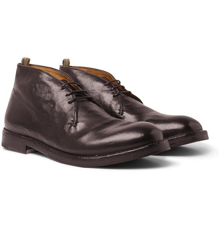 Photo: Officine Creative - Character Leather Desert Boots - Burgundy