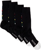 PS by Paul Smith Four-Pack Black Logo Socks