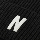 Norse Projects Men's N Logo Beanie in Black