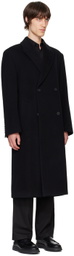Hugo Black Double-Breasted Coat