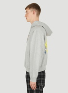 Perennial Will Sheldon Print Hooded Sweatshirt in Grey