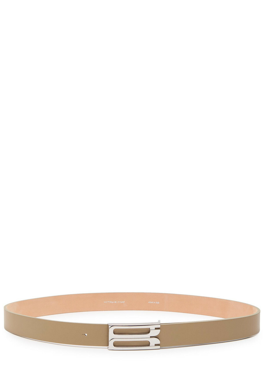 Victoria Beckham Dorian Leather Belt Natural