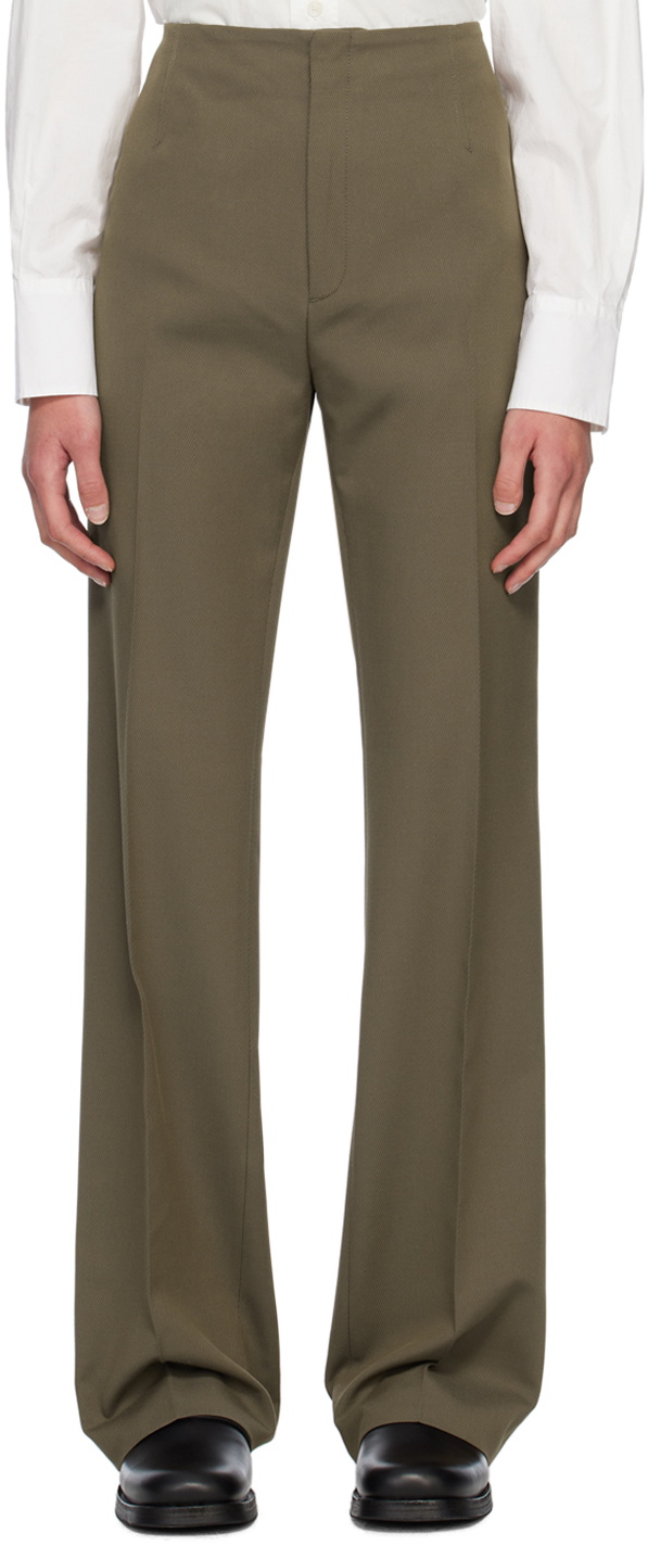 HOPE Khaki Drawn Trousers