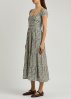 Paige Marchella Printed Cotton-blend Midi Dress Multicoloured