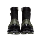 1017 ALYX 9SM Black and Khaki Fuoripista Lace-Up Boots