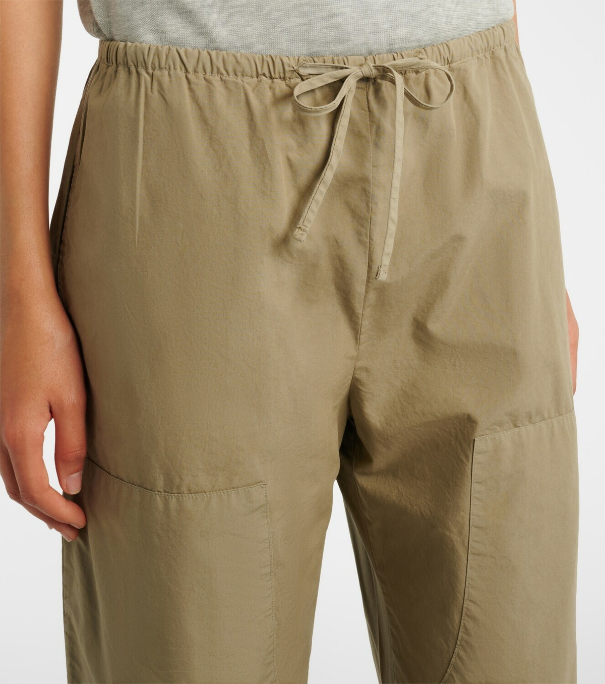 Leset Kyoto cotton wide-leg pants