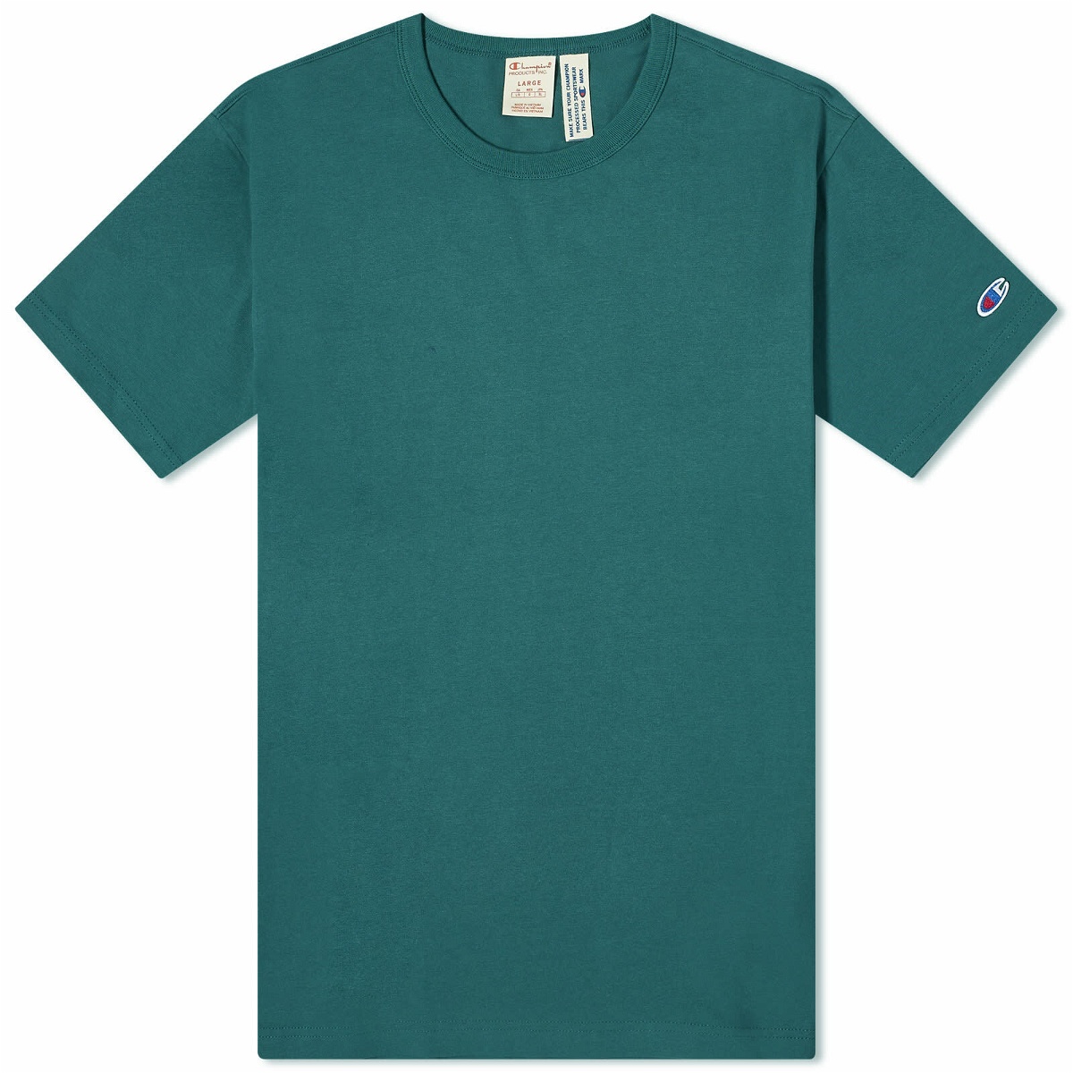 Photo: Champion Reverse Weave Men's Classic T-Shirt in Green