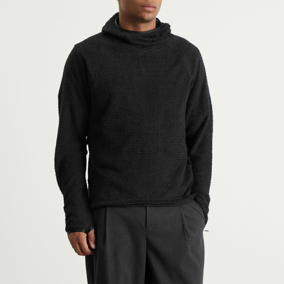 Purple Mountain Observatory Men's Polartec Alpha Balaclava Hoodie in Black