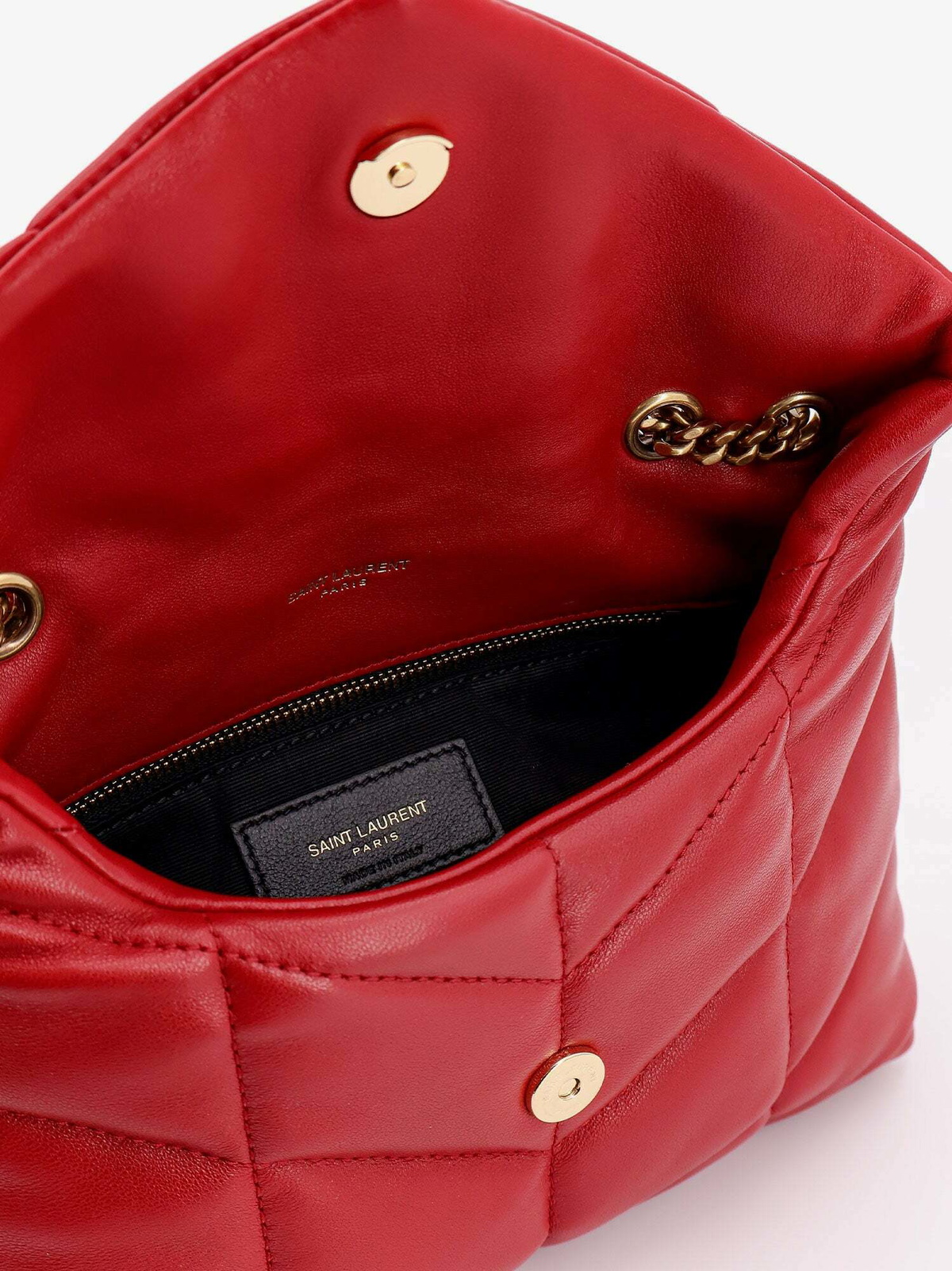 Saint Laurent Puffer Toy Red Womens Shoulder Bag Saint Laurent