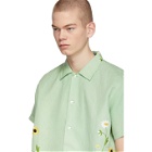 Bode Green Daisies Bowling Shirt