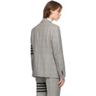 Thom Browne Black and White Wool 4-Bar Blazer