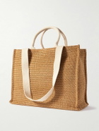 Marni - Logo-Embroidered Raffia Tote Bag