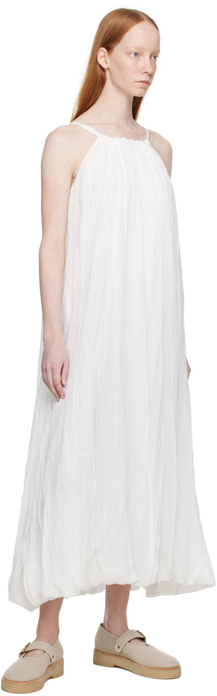 Missing You Already White Wrinkle Midi Dress