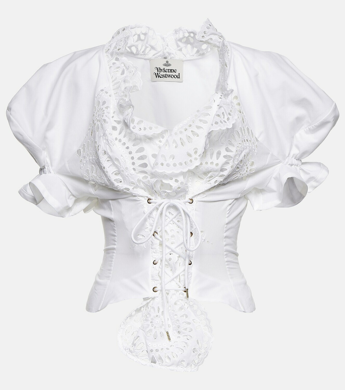 Vivienne Westwood - Kate puff-sleeve broderie anglaise top